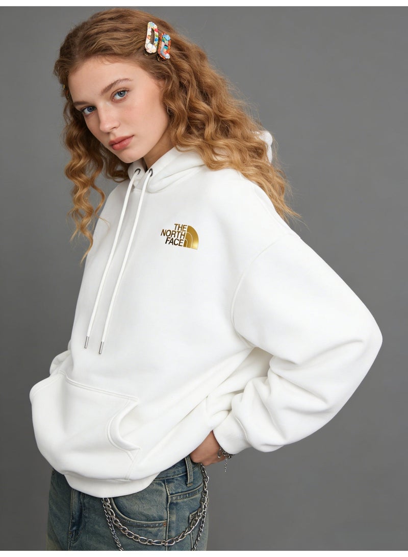 THE NORTH FACE 2026 The North Face Gold Logo Unisex Hoodie, Premium Fleece Loose Fit Pullover Hooded Sweatshirt for Men & Women, Outdoor Casual Streetwear Essential - Image 2